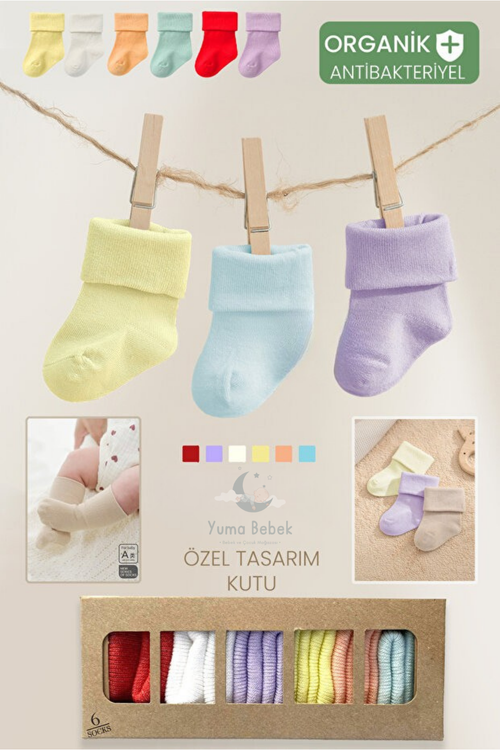 Yuma™ Organik Çorap Seti – 6’lı